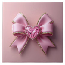 Cute bow Ceramic Tile