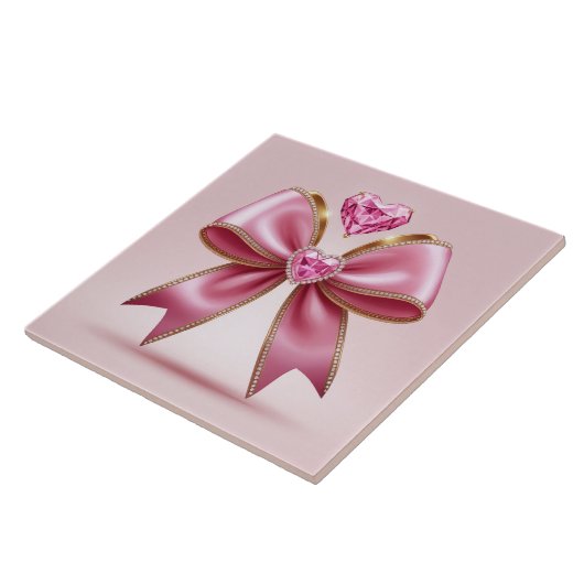 Cute bow Ceramic Tile Tegeltje (Zijkant)