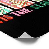 Cute Bow Christmas Holiday Trees Cake Women Girl K Poster (Hoek)