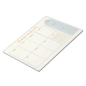 Cute Bow Doodle Wekelijkse Planner Notitieblok (Schuin)