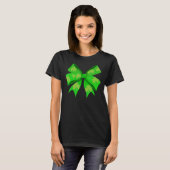 Cute Bow Girls Irish St Patricks Day Kinder 3 T-shirt (Voorkant volledig)