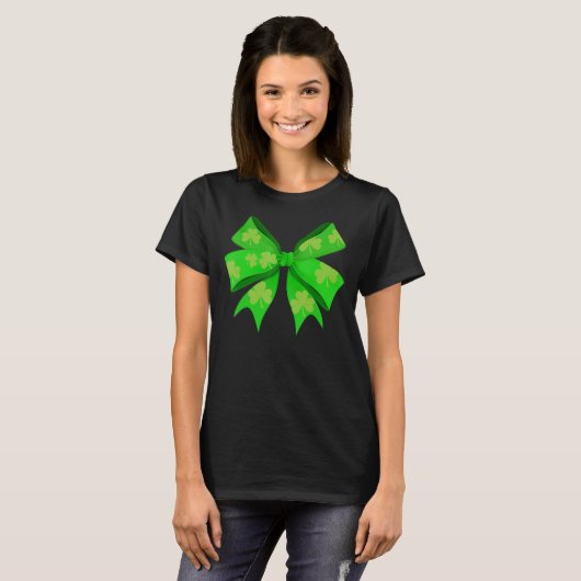 Cute Bow Girls Irish St Patricks Day Kinder 3 T-shirt (Voorkant volledig)