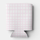 Cute Bow Pastel Roze Gingham Personaliseer Blikjeskoeler (Achterkant)
