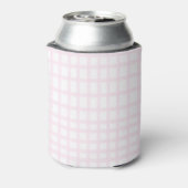 Cute Bow Pastel Roze Gingham Personaliseer Blikjeskoeler (Blikje Achterkant)