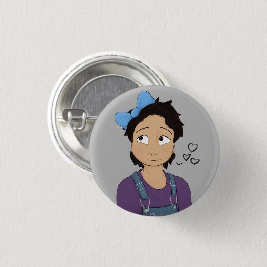 Cute Bow. Ronde Button 3,2 Cm (Voorkant /achterkant)