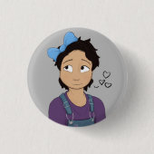 Cute Bow. Ronde Button 3,2 Cm (Voorkant)