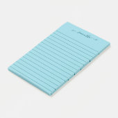 Cute Bow Signature Name Dark Teal Lines Post-it® Notes (Schuin)