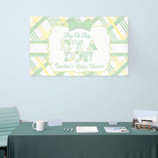 Cute Bow-stropdas, een jongen, Baby shower Spandoek (Beurs)