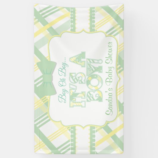 Cute Bow-stropdas, een jongen, Baby shower Spandoek (Verticaal)