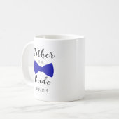 Cute Bow Stropdas Vader van de Bride Personalized Koffiemok (Voorkant links)