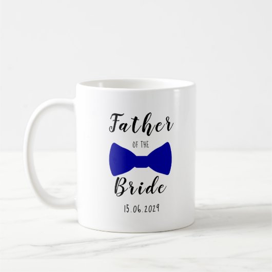 Cute Bow Stropdas Vader van de Bride Personalized Koffiemok (Links)