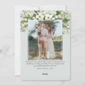 Cute Bow Wreath Photo Christmas Feestdagenkaart (Achterkant)