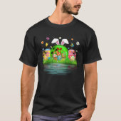 Cute Bowling Ball Egg & Bunny Ears Happy Easter Da T-shirt (Voorkant)