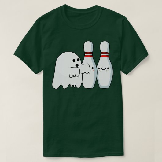 Cute Bowling Ball Ghost T T-shirt (Design voorkant)