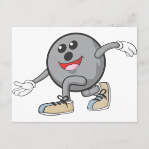 Cute Bowling Ball Player Briefkaart