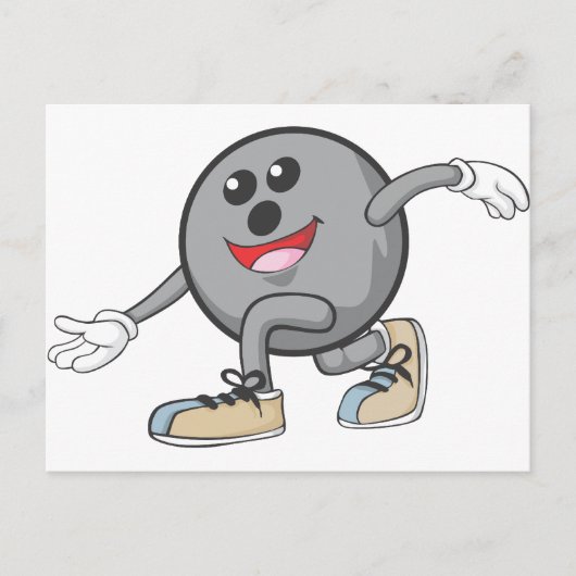 Cute Bowling Ball Player Briefkaart (Voorkant)