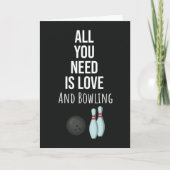 Cute Bowling Cards Bowler Strike Ball Sport Kaart (Voorkant)