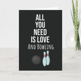 Cute Bowling Cards Bowler Strike Ball Sport Kaart