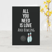 Cute Bowling Cards Bowler Strike Ball Sport Kaart (Gele Bloem)