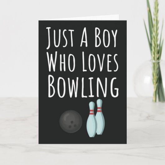 Cute Bowling Cards For Baby Boys Kids Bowler Child Kaart (Voorkant)