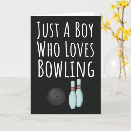 Cute Bowling Cards For Baby Boys Kids Bowler Child Kaart (Gele Bloem)