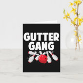 Cute Bowling Design for Men Kinder Bowling Spo Kaart (Gele Bloem)