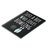 Cute Bowling Gifts For Baby Boys Kids Bowler Child Notitieboek (Linkerzijde)