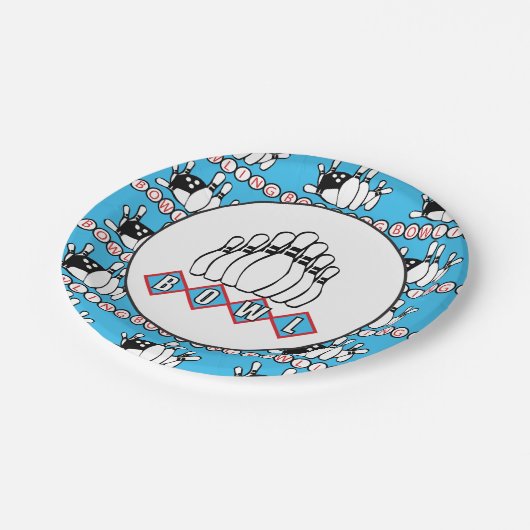 Cute Bowling party paper bord (Gekanteld)