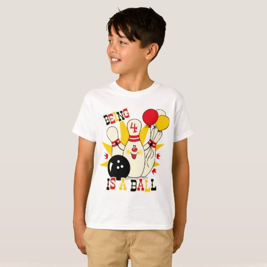 Cute Bowling Pin Birthday Shirt (Voorkant volledig)