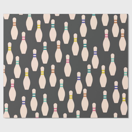 Cute Bowling Pins-opvulpapier Cadeaupapier (Vlak)
