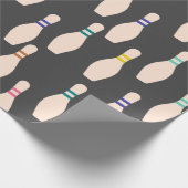 Cute Bowling Pins-opvulpapier Cadeaupapier (Hoek)