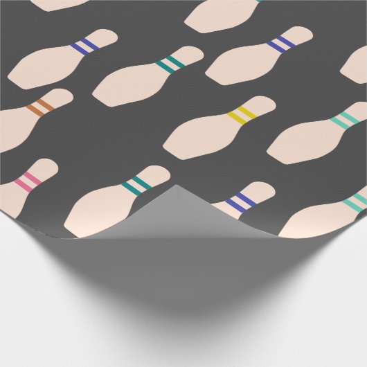 Cute Bowling Pins-opvulpapier Cadeaupapier (Hoek)