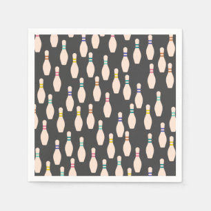 Cute Bowling Pins Paper Napkins Servet