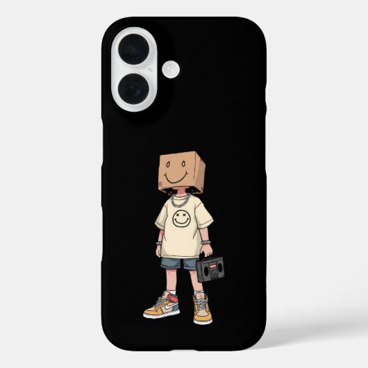 Cute Box Head Boy Streetwear Esthetische iPhone Ho Case-Mate iPhone Case (Achterkant)