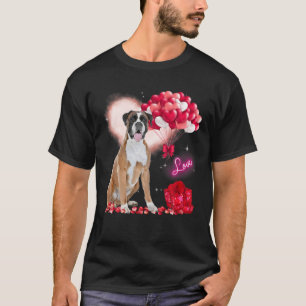Cute Boxer Ballon Heart Valentijnsdag Valentijn T-shirt