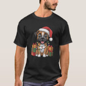 Cute Boxer Christmas Xmas Design Funny Dog Lover H T-shirt (Voorkant)