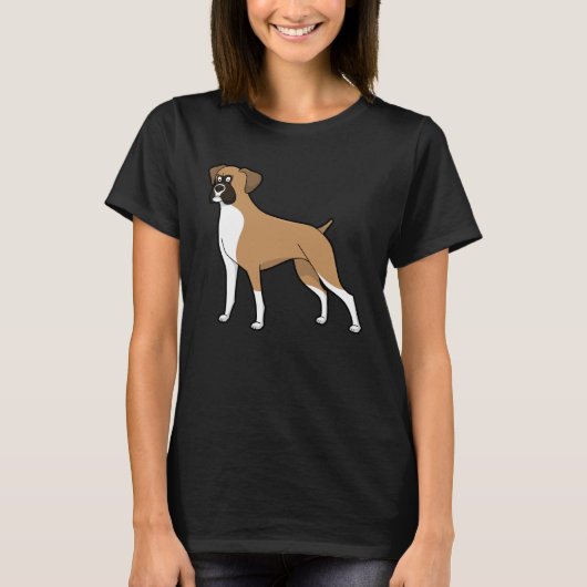 Cute Boxer Dog  Dog T-shirt (Voorkant)