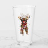 Cute Boxer Dog Funny Christmas Holiday Gifts Glas (Achterkant)