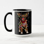 Cute Boxer Dog Funny kerstfeestcadeaus Mok (Links)