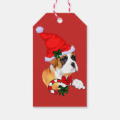 Cute Boxer Dog kerstcadeaus Cadeaulabel (Achterkant)