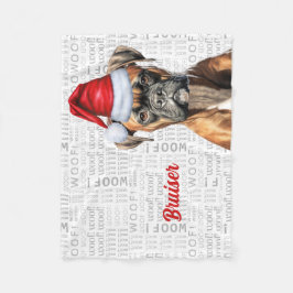 Cute Boxer Dog Kerstfeestdag Fleece Deken