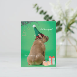 Cute Boxer Dog Kerstmis Ik ben goed Briefkaart gew