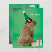Cute Boxer Dog Kerstmis Ik ben goed Briefkaart gew (Voorkant / Achterkant)
