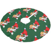 Cute Boxer Dog Kerstmis Kerstboom Rok (Gekanteld)
