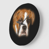 Cute Boxer Dog Portrait Wall klok (Hoek)
