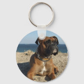 Cute Boxer Dog Sleutelhanger (Voorkant)