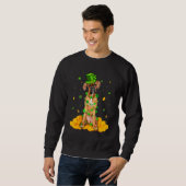 Cute Boxer Dog St Patricks Day Irish Shamrock Trui (Voorkant volledig)