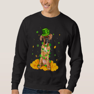 Cute Boxer Dog St Patricks Day Irish Shamrock Trui