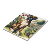 Cute Boxer Dog Tegeltje (Zijkant)