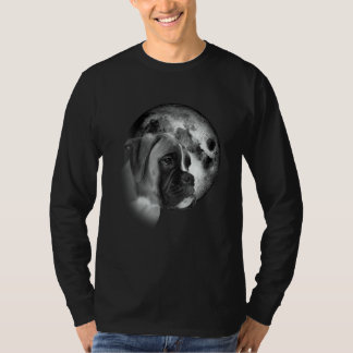 cute Boxer Dog with Moon Boxer Dog   T-shirt